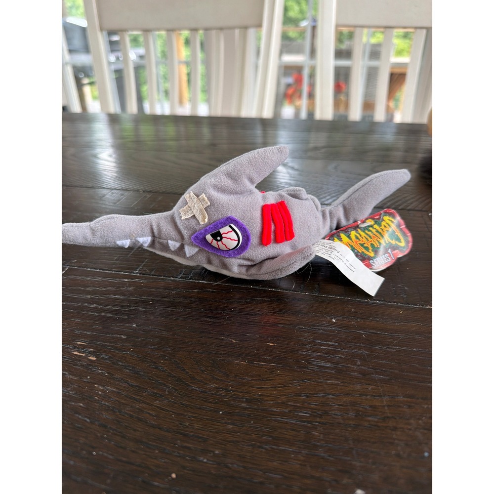 Vintage 1997 Sledge The Hammered Head Shark Meanies Series 1 Plush